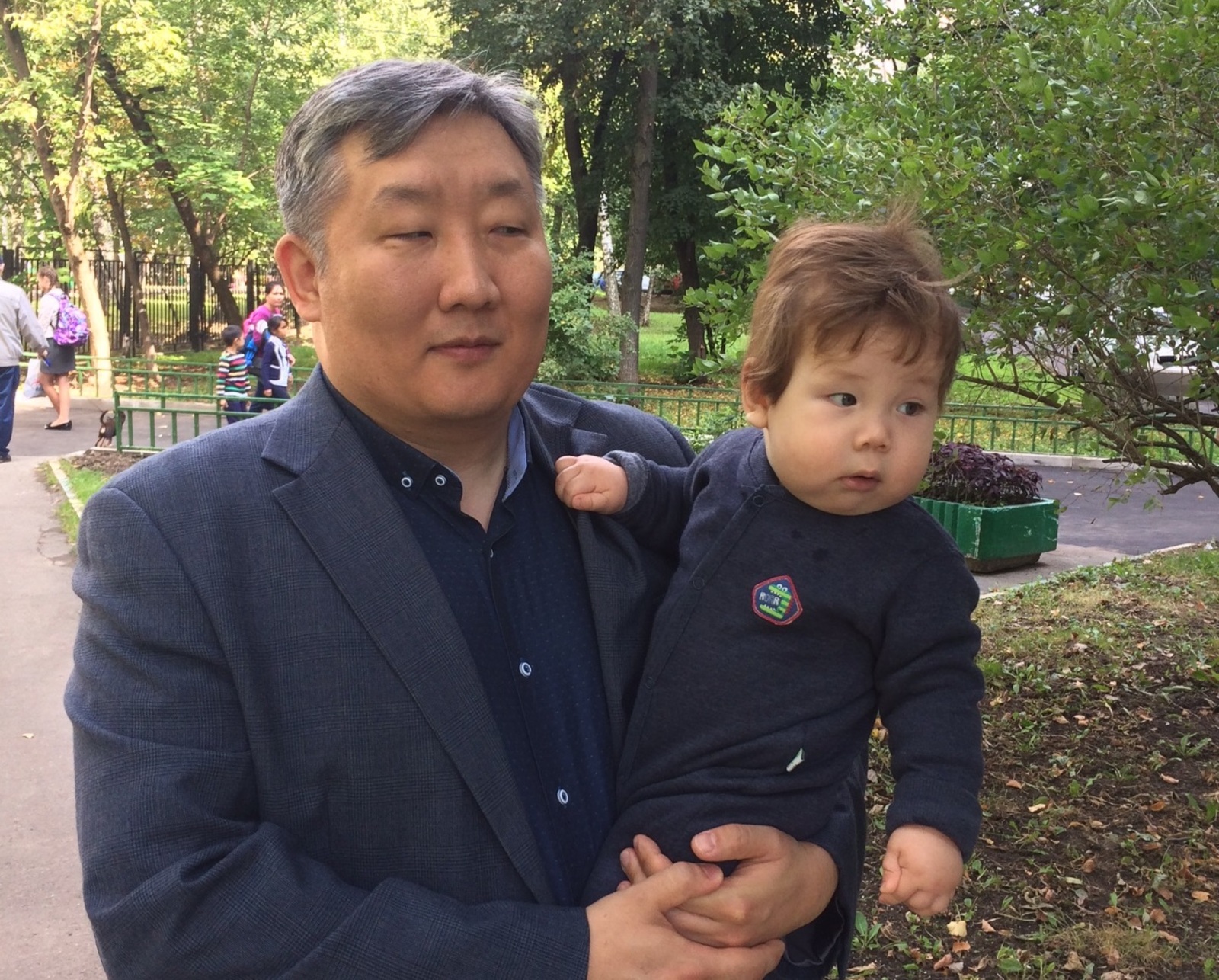 Жаргал Базаров и его сын Рома