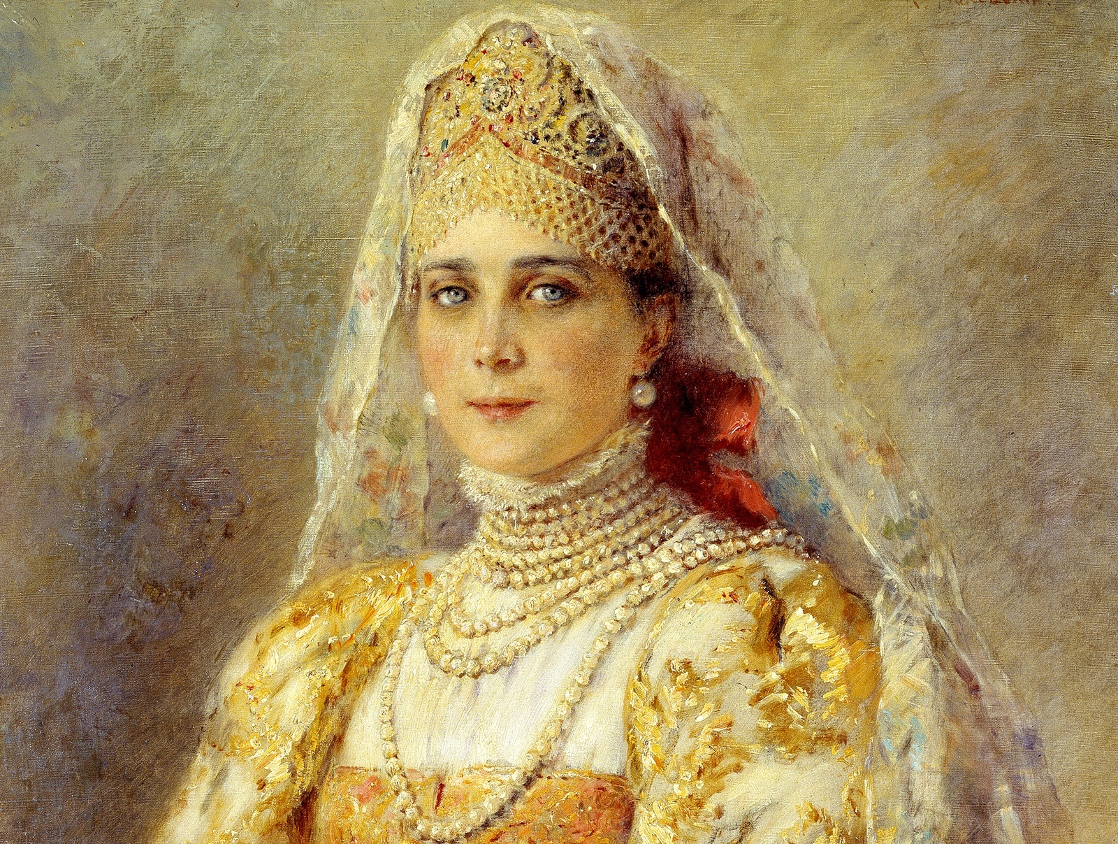 Портрет княгини Зинаиды Николаевны Юсуповой в русском костюме