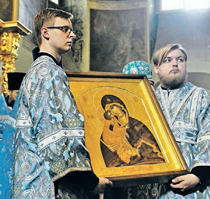 В честь праздника икону Божией Матери Донской привезли в Донской монастырь / Пресс-служба Святейшего Патриарха Московского и всея Руси