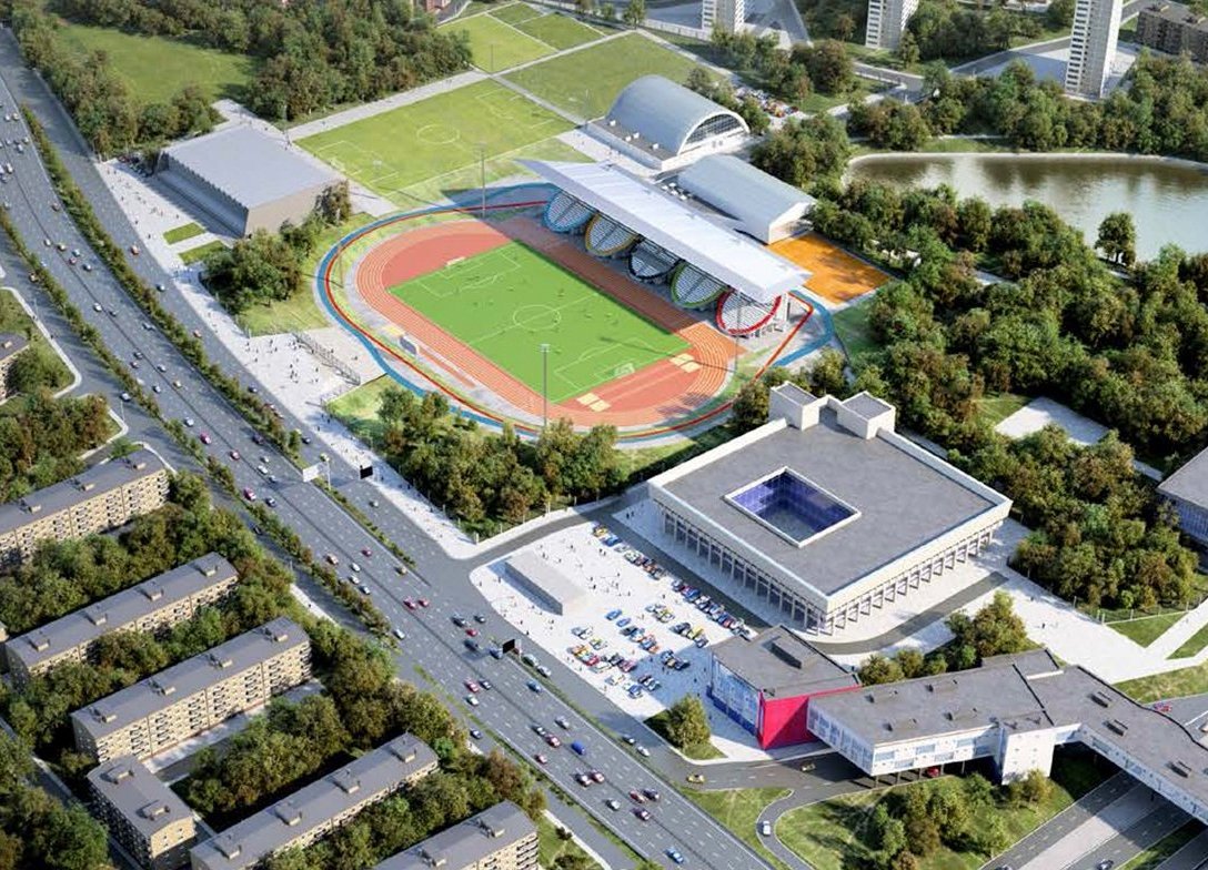 Реконструкцию футбольного стадиона «Москвич» завершат в 2021 году 