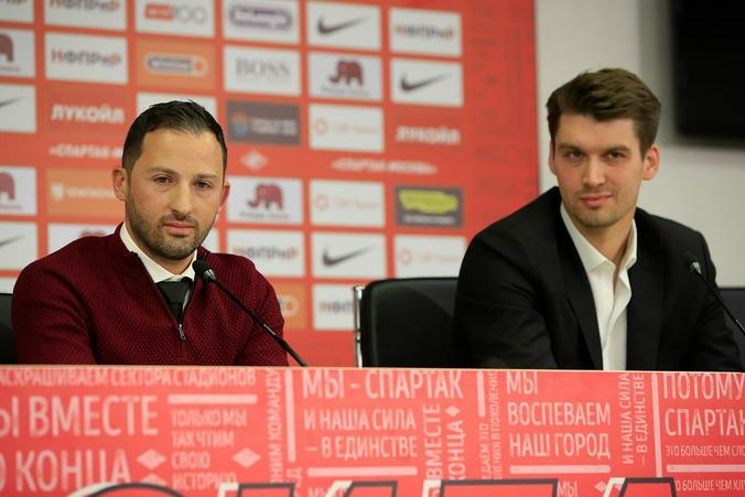 На фото — главный тренер «Спартака» Доменико Тедеско (слева) и генеральный директор клуба Томас Цорн