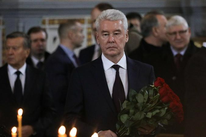 Сергей Собянин на церемонии прощания с Юрием Лужковым / Андрей Никеричев / Агентство городских новостей «Москва»
