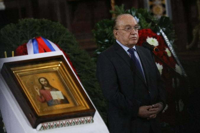 Ректор Московского государственного университета (МГУ) им. Ломоносова Виктор Садовничий на прощании с бывшим мэром Москвы Юрием Лужковым в храме Христа Спасителя / Андрей Никеричев / Агентство городских новостей «Москва»