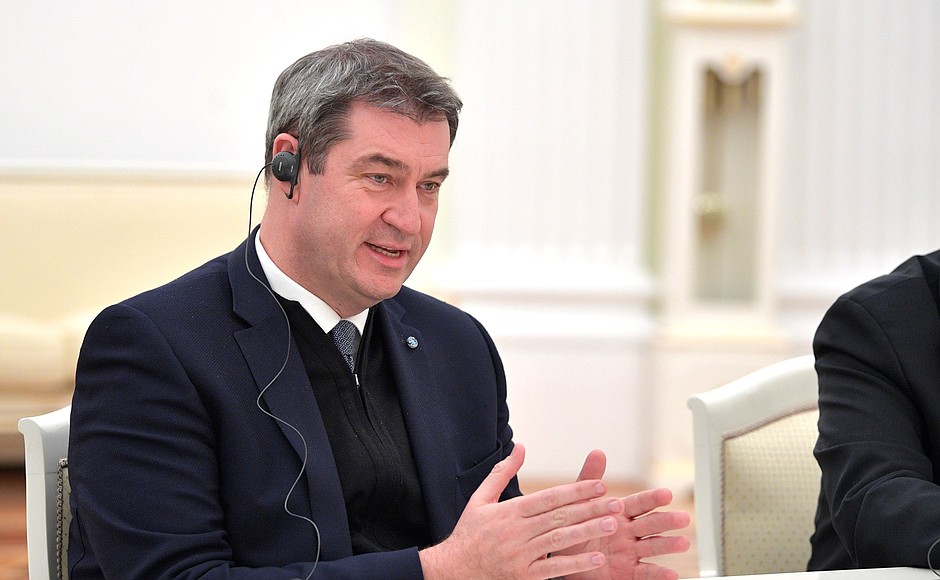 Встреча с премьер-министром Баварии Маркусом Зедером состоялась в Кремле