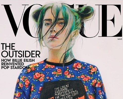 Мартовская обложка Vogue с Билли Айлиш / @kovtunnnastya / Фотография из официального аккаунта Анастасии Ковтун в Instagram