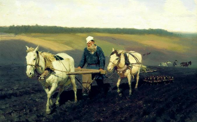 Лениво и смешно научиться что-то делать. Почему? Лев Толстой вон землю пахал / Free / Картина И. Е. Репина «Пахарь. Л. Н. Толстой на пашне», 1887.