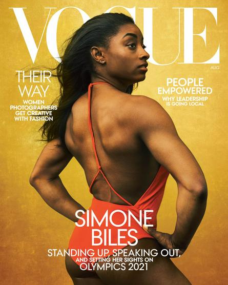 Журнал Vogue разместил на своей обложке фотографию известной гимнастки Симоны Байлз / twitter.com/voguemagazine