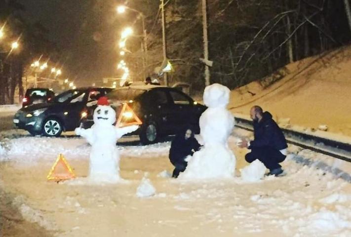 Снеговики против ДТП