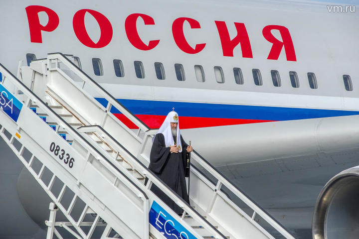 Патриарх Московский и Всея Руси Кирилл во время прилета на встречу с папой римским. Аэропорт Хосе Марти, Гавана, 11 февраля 2016 года / Алексей Белянчев, «Вечерняя Москва»