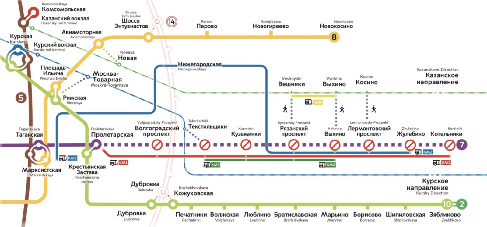 Схема движения автобусов в москве на карте